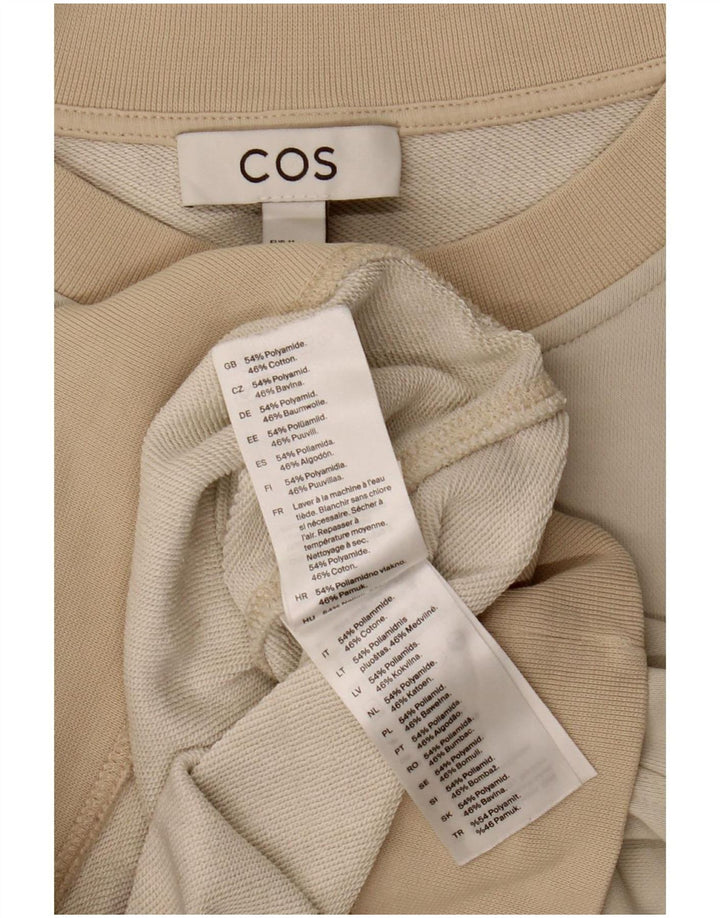 Cos Womens Sweatshirt Jumper UK 14 Medium Beige Polyamide