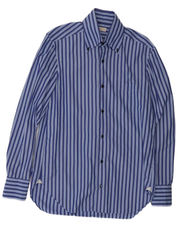 Barba Womens Shirt Size 40 15 Medium Blue Striped