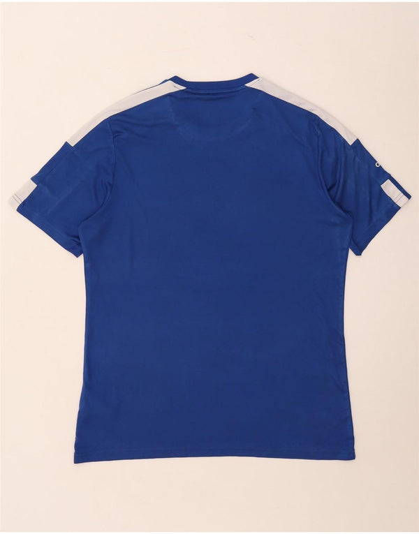 Adidas Mens Aeroready Graphic T-Shirt Top Large Blue Colourblock Polyester