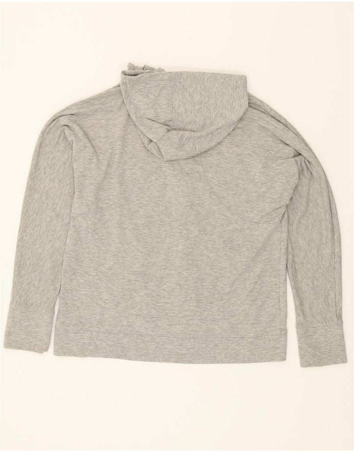 EDDIE BAUER Womens Zip Hoodie Sweater UK 14 Large Grey Polyester Vintage Eddie Bauer and Second-Hand Eddie Bauer from Messina Hembry 