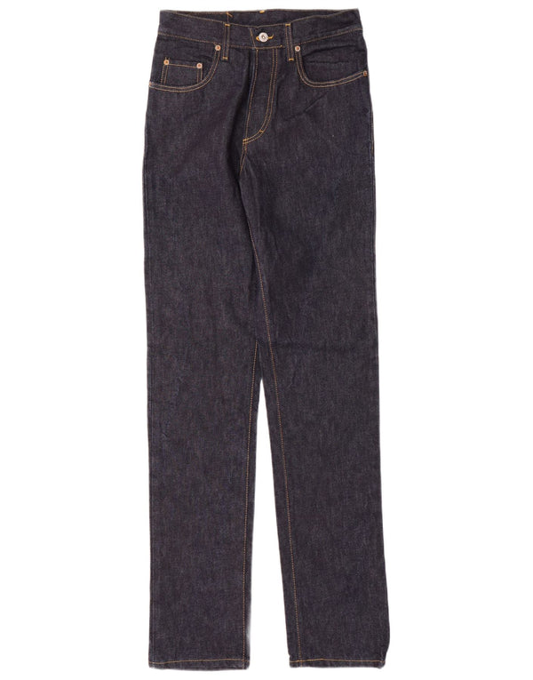 CASUCCI Mens High Waist Straight Jeans W28 L32 Navy Blue Cotton