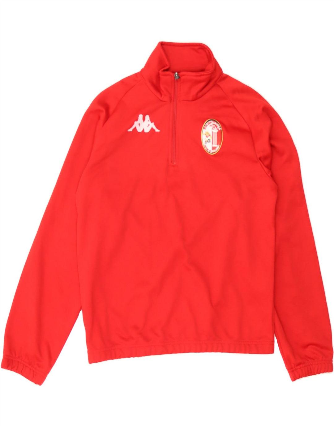 KAPPA Mens Zip Neck Pullover Tracksuit Top Small Red Polyester Vintage Kappa and Second-Hand Kappa from Messina Hembry 