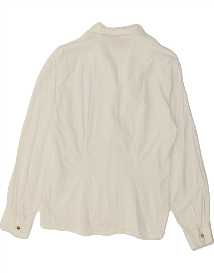 BENETTON Womens Shirt IT 44 Medium White Cotton Vintage Benetton and Second-Hand Benetton from Messina Hembry 