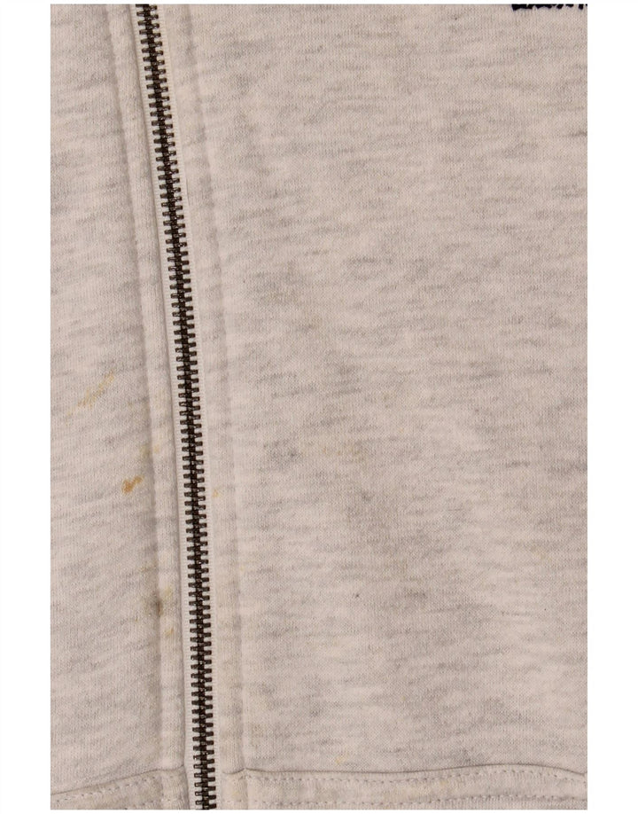 Superdry Mens Zip Hoodie Sweater Medium Grey Cotton