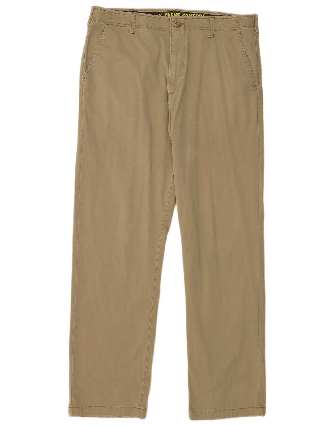 LEE Mens X-treme Comfort Straight Chino Trousers W36 L34 Beige Cotton