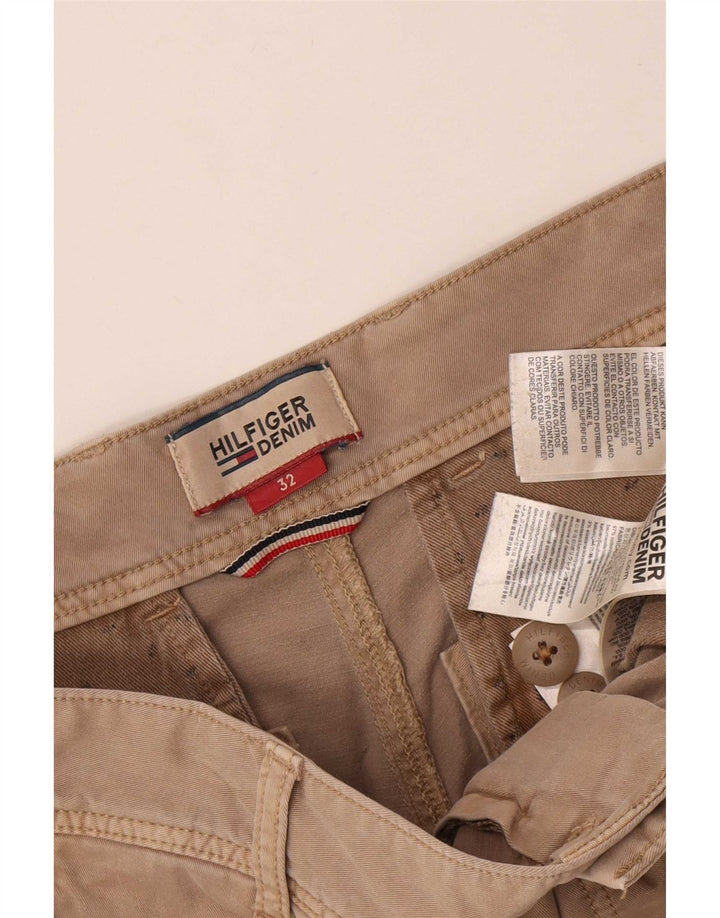 Tommy Hilfiger Mens Cargo Shorts W32 Medium Beige Cotton