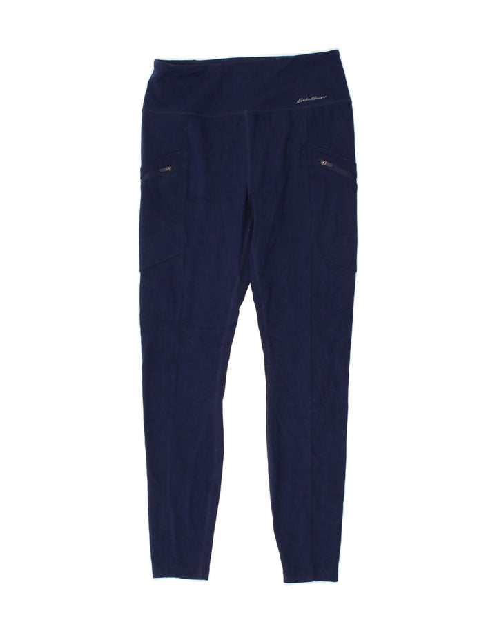 EDDIE BAUER Womens Leggings UK 8 Small  Navy Blue Polyester Vintage Eddie Bauer and Second-Hand Eddie Bauer from Messina Hembry 