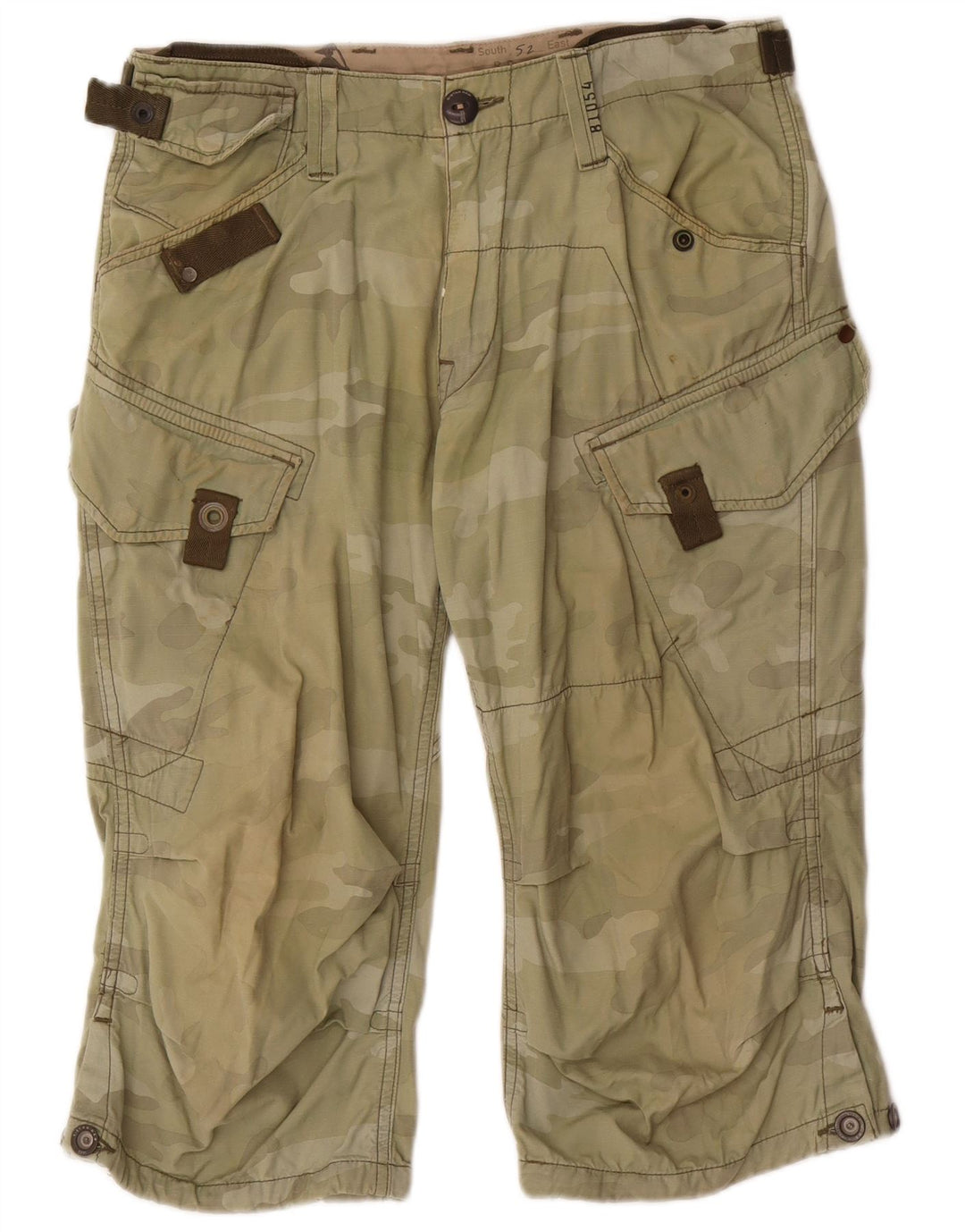 G-STAR Mens Cargo Bermuda Shorts Medium W34  Khaki Camouflage Cotton