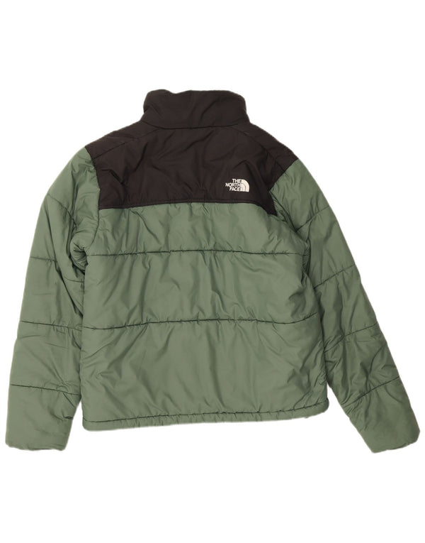 The North Face Mens Padded Jacket UK 36 Small Green Colourblock Polyester
