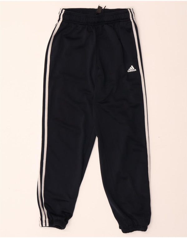 Adidas Boys Tracksuit Trousers Joggers 11-12 Years  Navy Blue Polyester
