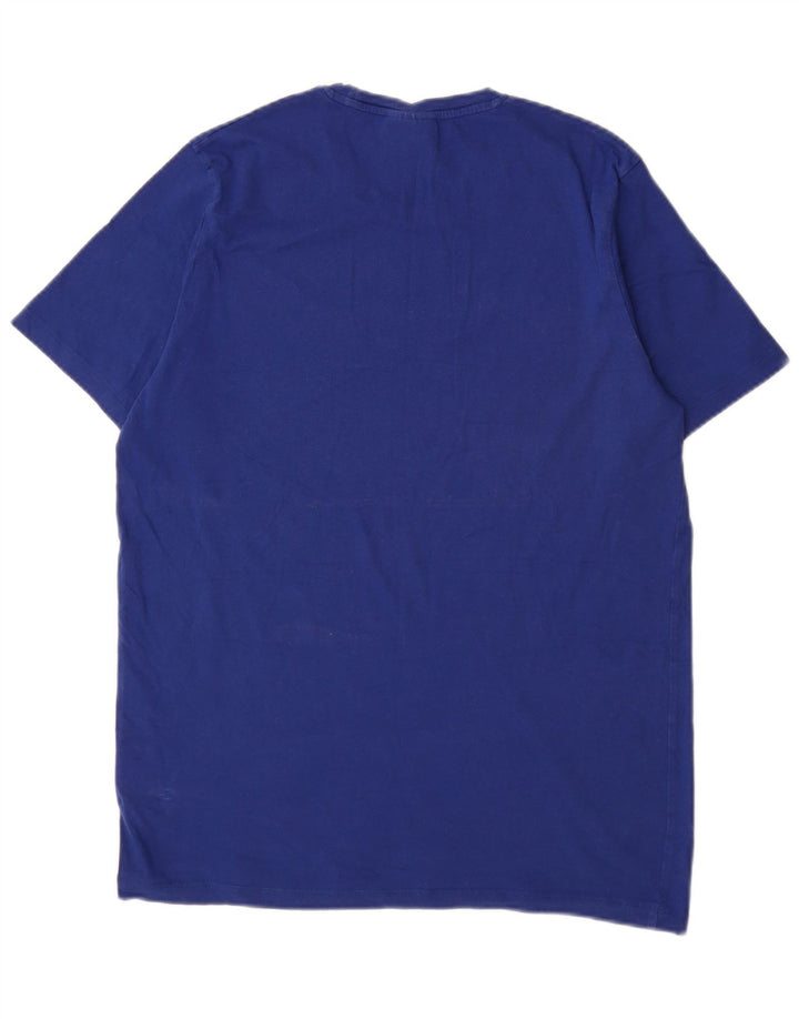 Hugo Boss Mens T-Shirt Top Large Blue Cotton