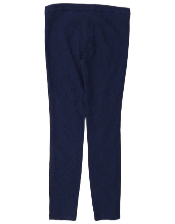 Zara Womens Skinny Casual Trousers Small W26 L28 Blue Paisley