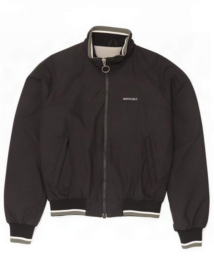 North Sails Mens Bomber Jacket UK 38 Medium Black Polyamide