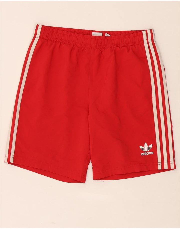 Adidas Boys Sport Shorts 13-14 Years Red Polyester