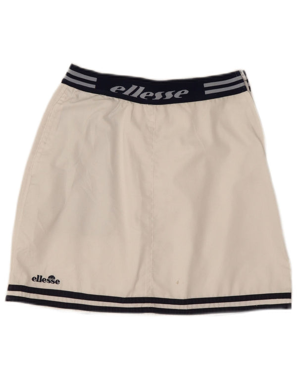 Ellesse Womens Graphic Mini Skirt UK 10 Small W24 White Colourblock