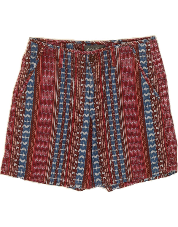 EDDIE BAUER Womens Chino Shorts US 4 Small W29 Multicoloured Striped
