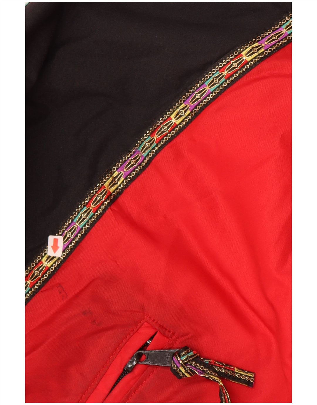 POLARIS Womens Windbreaker Jacket UK 12 Medium Red Colourblock Nylon