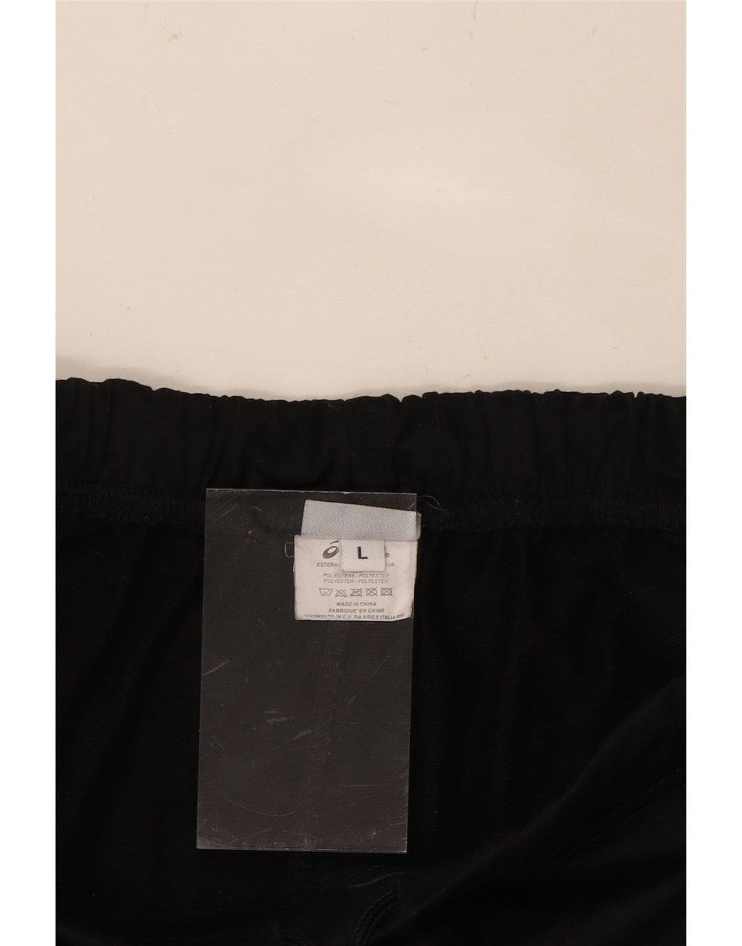 ASICS Womens Tracksuit Trousers UK 14 Large Black Polyester Vintage Asics and Second-Hand Asics from Messina Hembry 