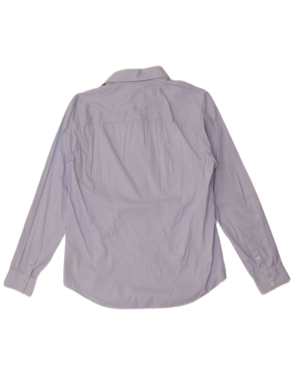 Guess Mens Slim Fit Shirt UK 34 Small Blue Cotton