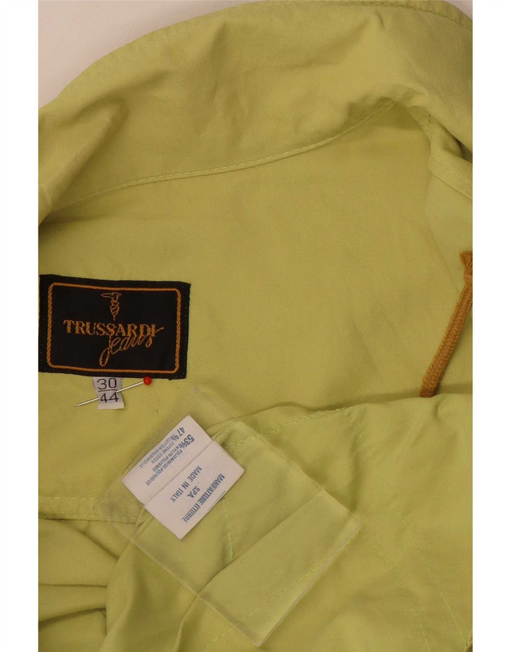 Trussardi Jeans Womens Oversized Bomber Jacket IT 44 Medium Green Polyamide