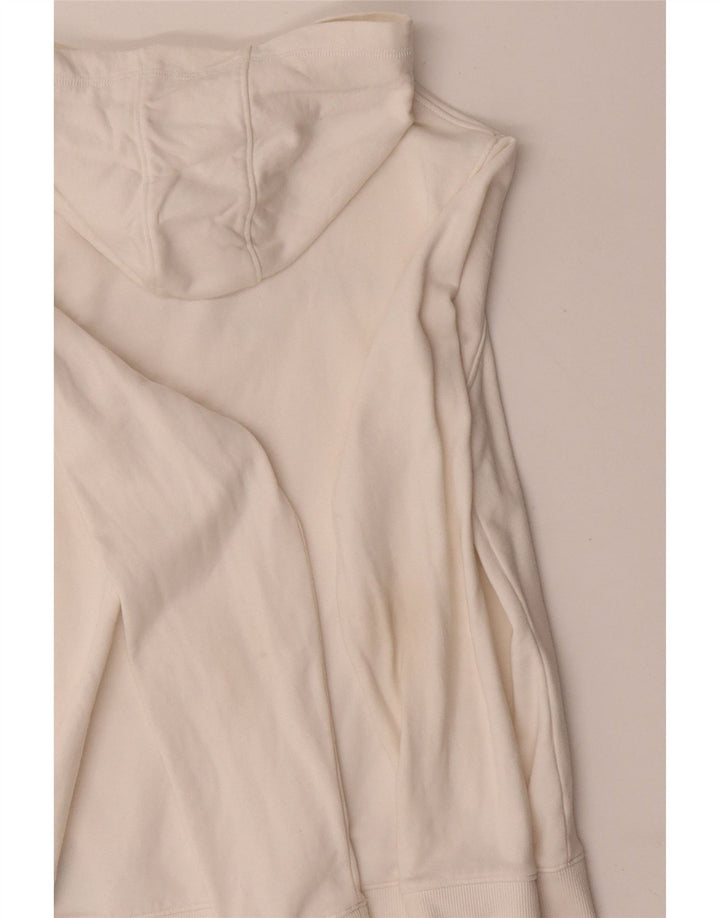 TOMMY HILFIGER Girls Graphic Hoodie Jumper 11-12 Years White Cotton