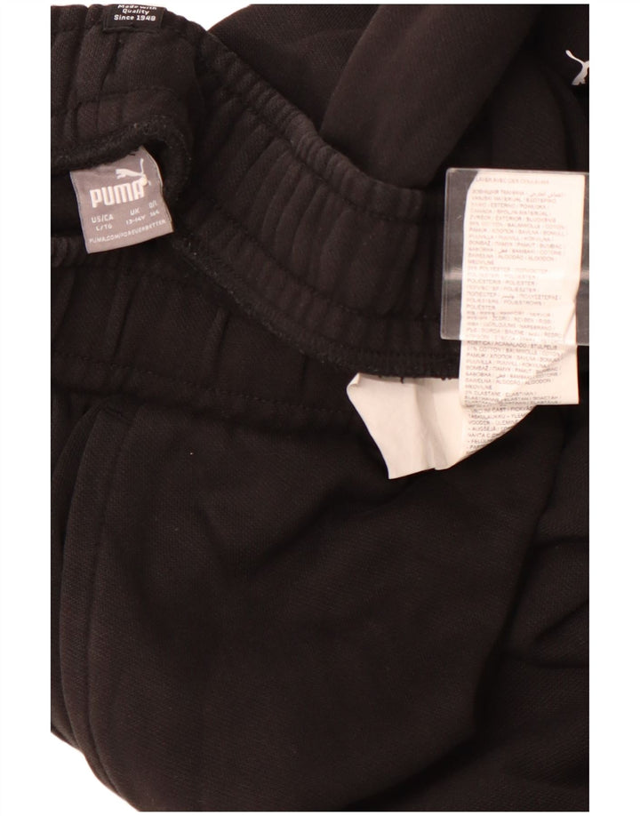PUMA Boys Tracksuit Trousers Joggers 13-14 Years  Black Cotton
