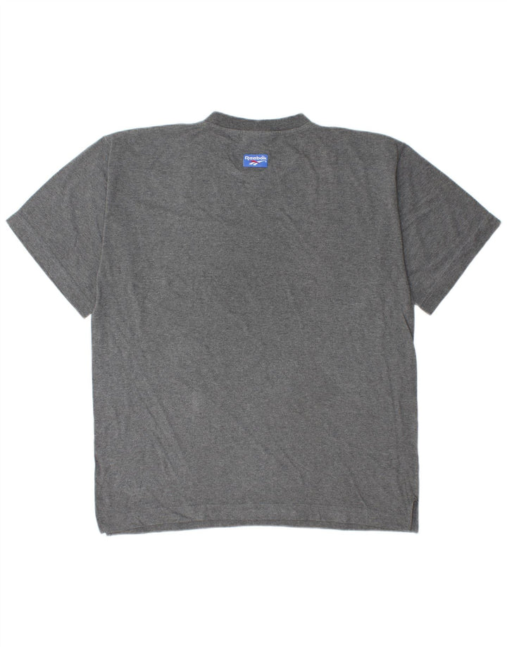 REEBOK Mens T-Shirt Top Large Grey Cotton