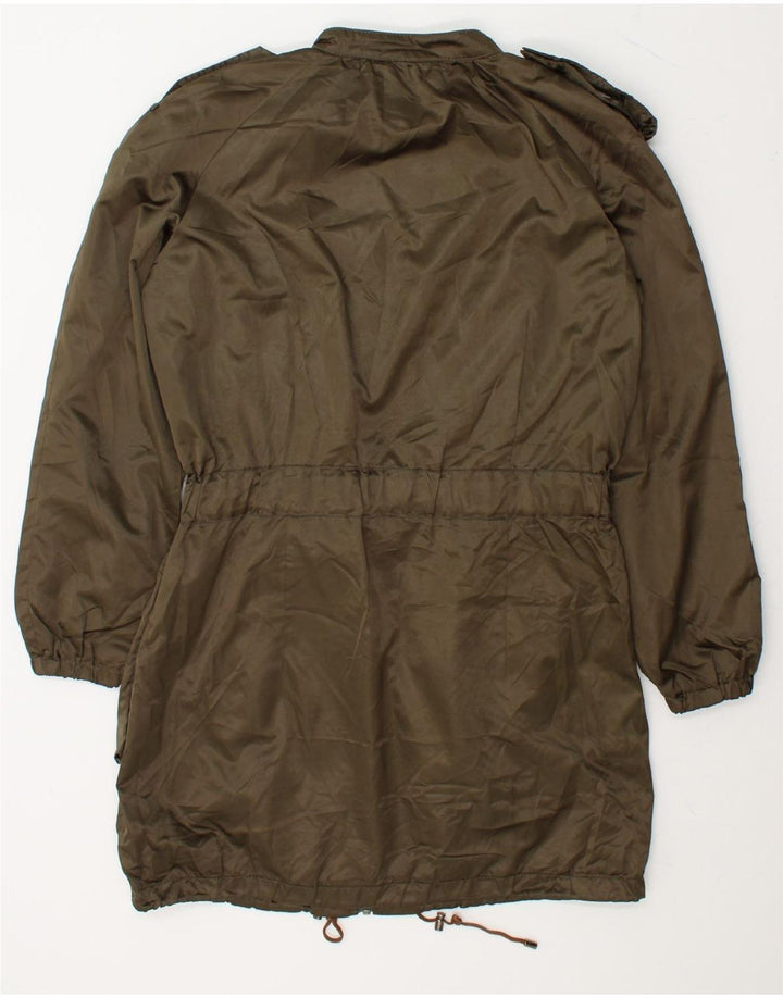 MASSIMO DUTTI Womens Military Overcoat UK 14 Medium Khaki Polyester Vintage Massimo Dutti and Second-Hand Massimo Dutti from Messina Hembry 
