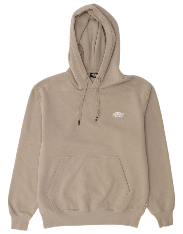 DICKIES Mens Loose Fit Hoodie Jumper XS Beige Cotton