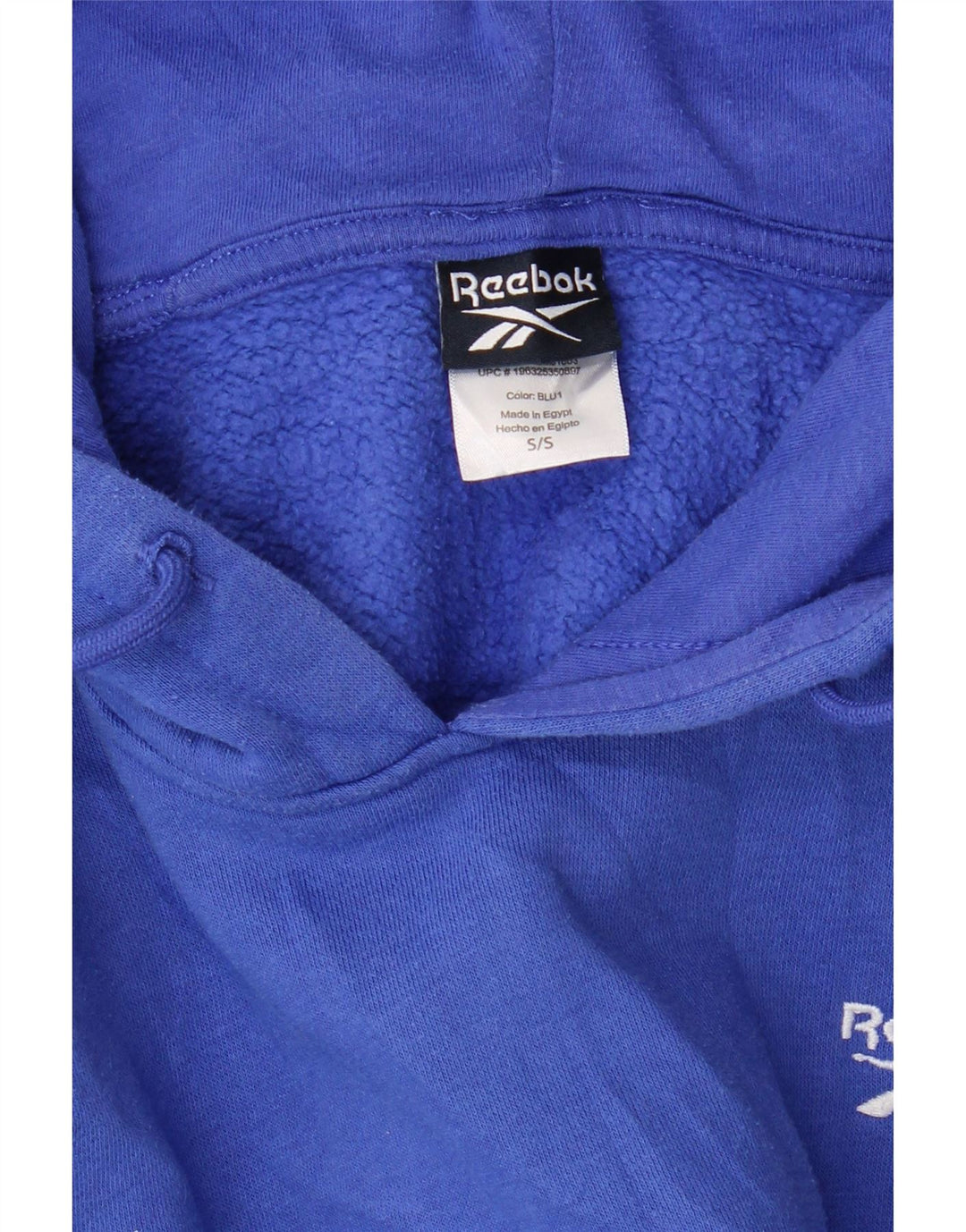 REEBOK Mens Hoodie Jumper Small Blue Cotton Vintage Reebok and Second-Hand Reebok from Messina Hembry 
