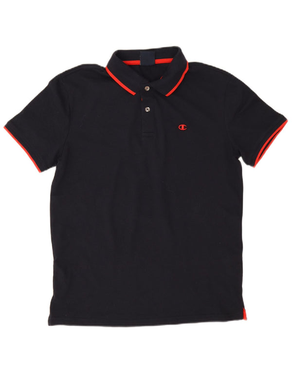 Champion Mens Polo Shirt Medium Navy Blue Cotton