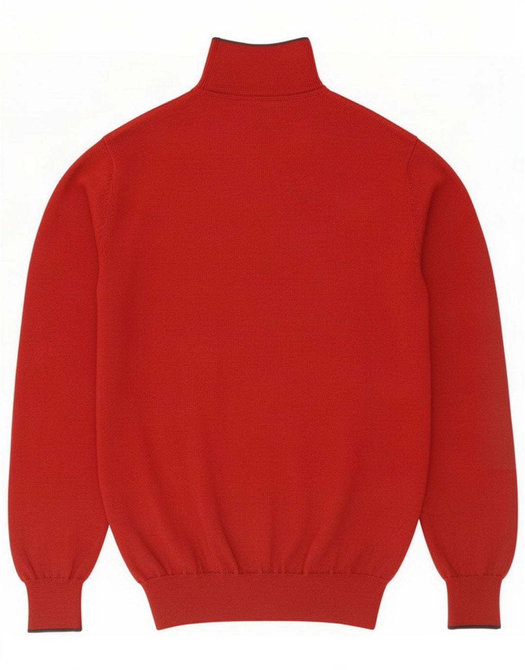 Timberland Mens Zip Neck Jumper Sweater Large Red Wool