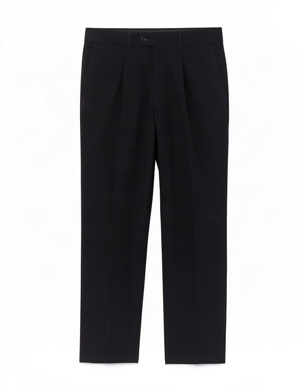 Zara Mens Pegged Suit Trousers EU 42 Large W32 L31 Black Wool