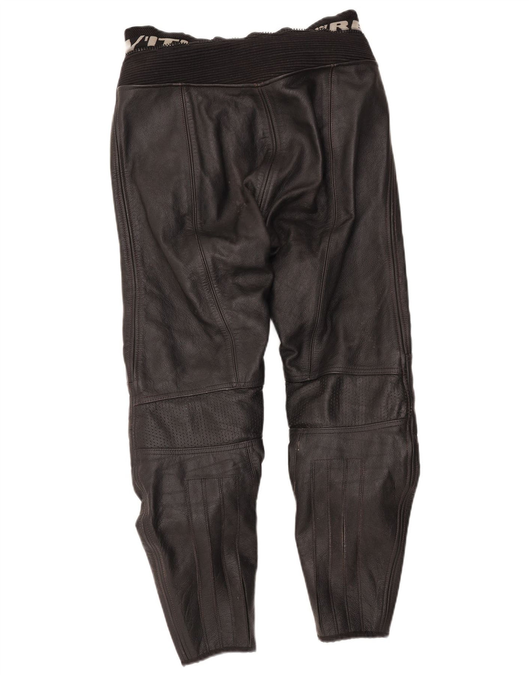Rev'it Mens Leather Biker Trousers IT 48 Medium W30 L29 Black Leather
