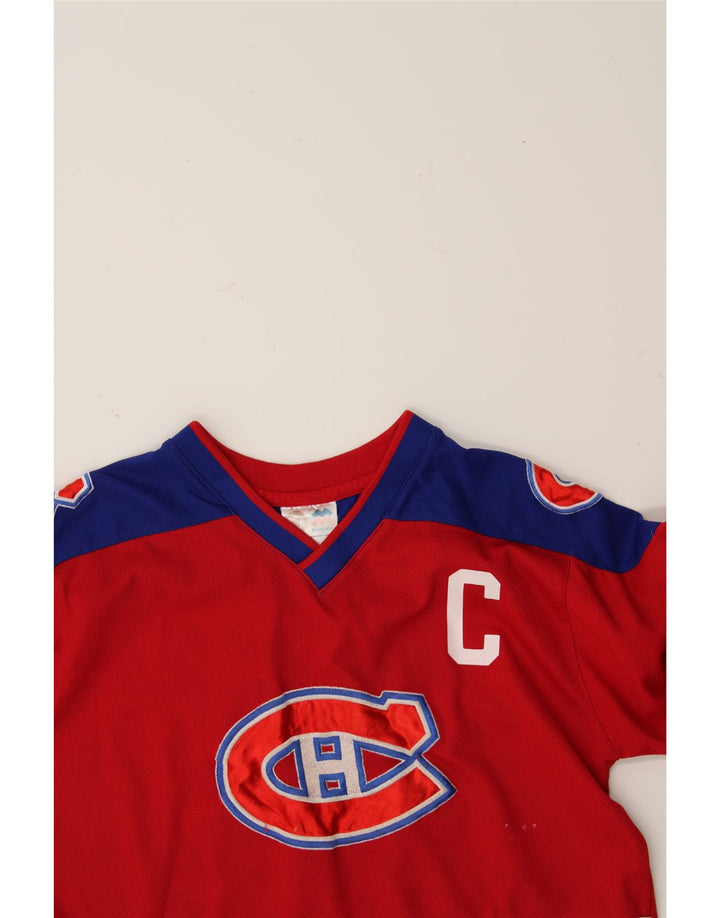 CHAMPION Boys Graphic Top Long Sleeve 10-11 Years Medium Red Vintage Champion and Second-Hand Champion from Messina Hembry 