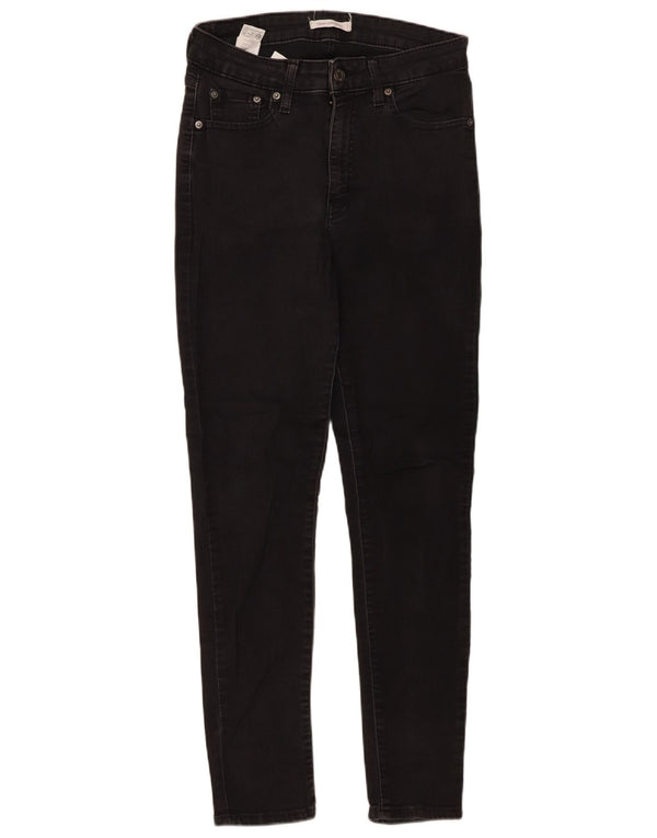 Levi's Womens 721 High Rise Skinny Jeans W29 L30 Black Cotton