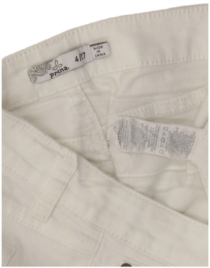 PRANA Womens Slim Jeans US 4 Small W27 L31 White Cotton