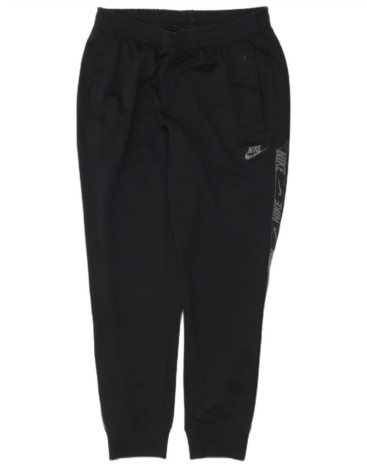 Nike Mens Graphic Tracksuit Trousers Joggers Medium Black Polyester