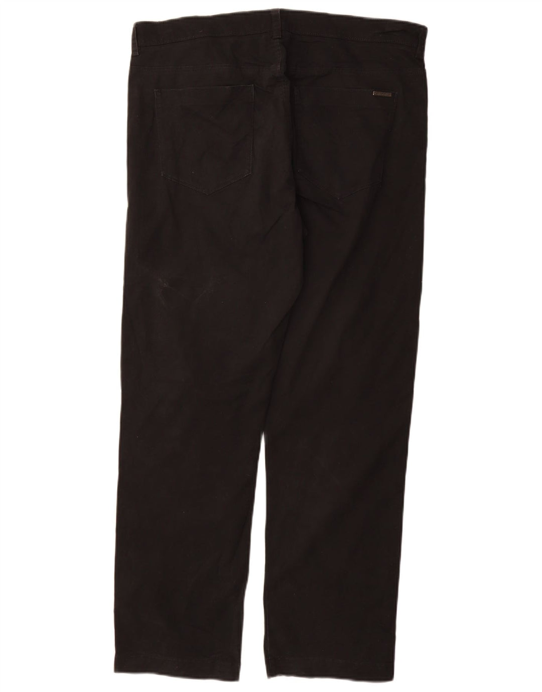 CALVIN KLEIN Mens Straight Casual Trousers W34 L30 Black Cotton