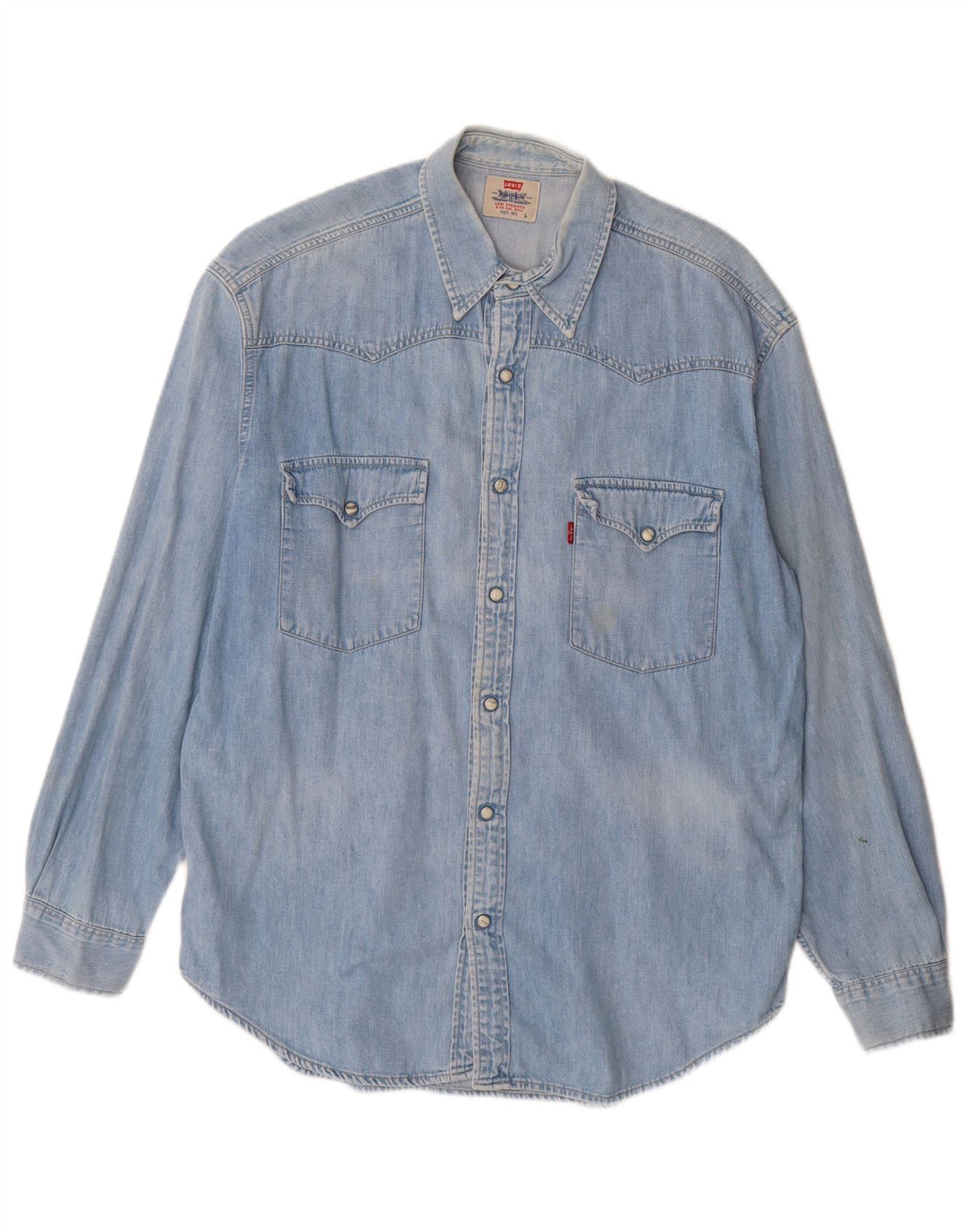 Levi's Mens Denim Shirt Large Blue Cotton