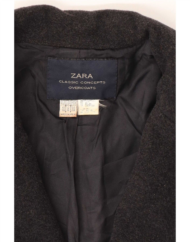 Zara Womens Overcoat EU 40 Medium Grey