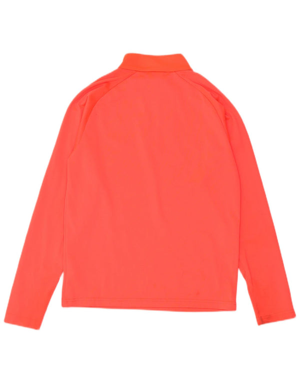 PUMA Boys Zip Neck Pullover Tracksuit Top 11-12 Years Red Colourblock