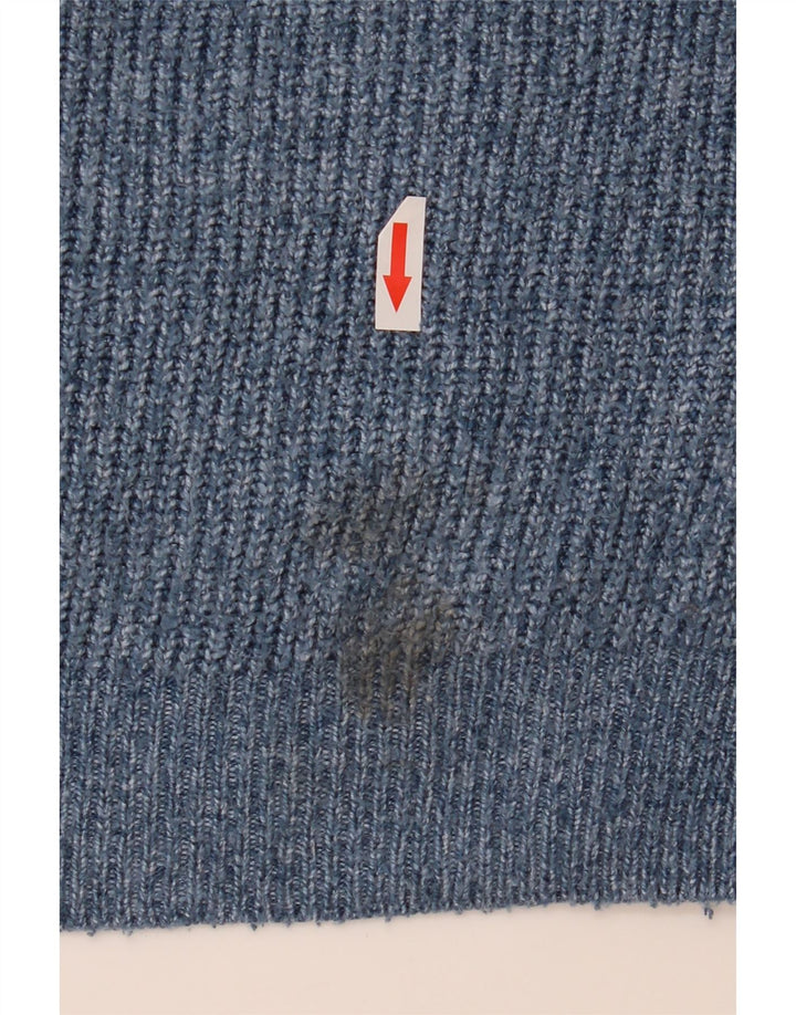 Marks & Spencer Mens Crew Neck Jumper Sweater 2XL Blue Flecked Polyamide