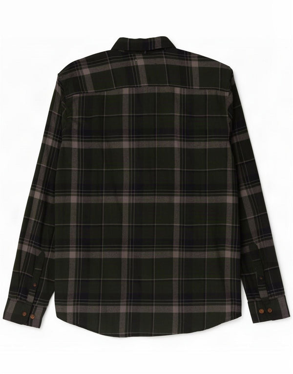 Jack & Jones Mens Flannel Shirt Large Green Check Cotton