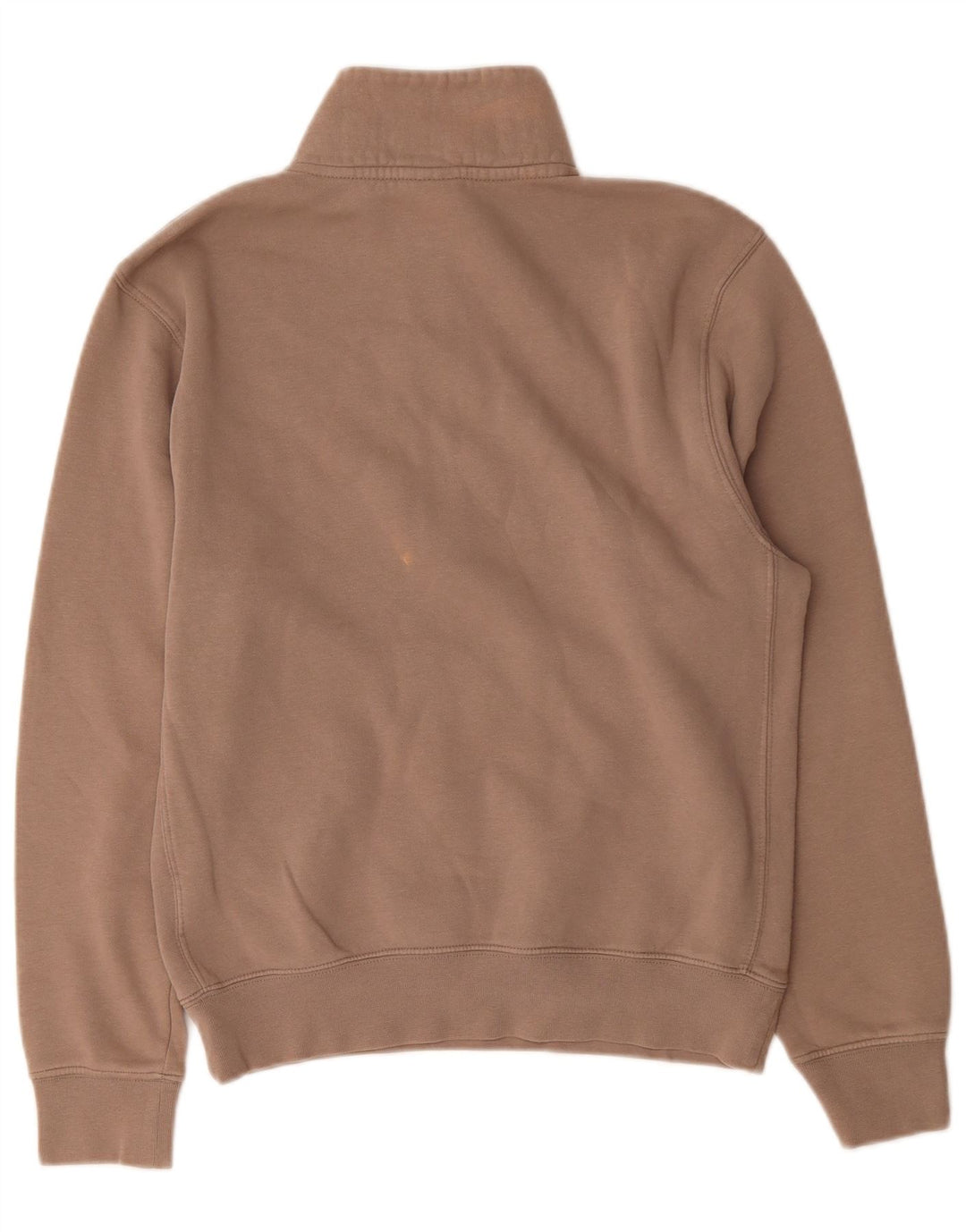 NIKE Mens Zip Neck Sweatshirt Jumper XS Grey Cotton