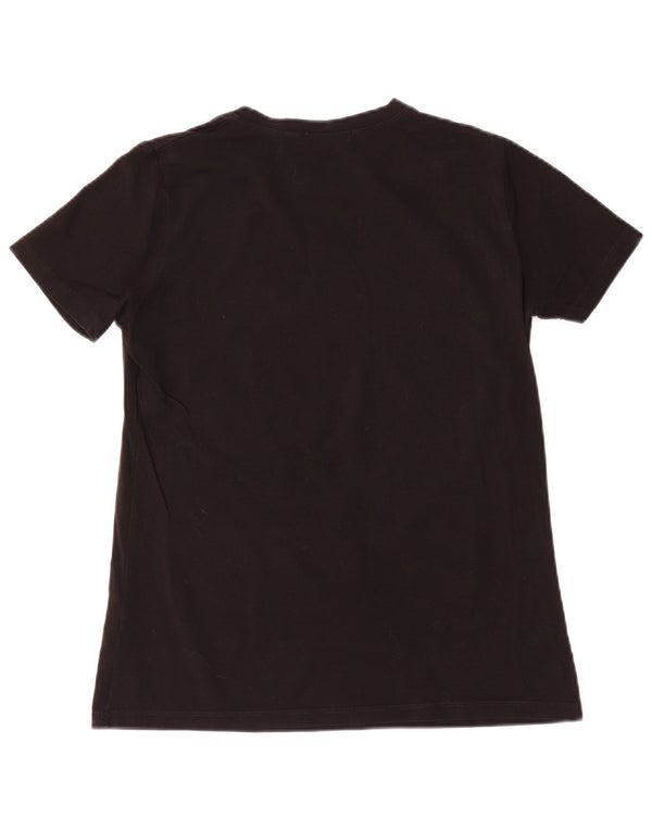 Trussardi Womens Graphic T-Shirt Top UK 20 2XL Black Cotton
