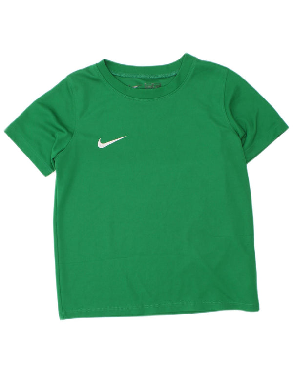 Nike Boys T-Shirt Top 5-6 Years Green Polyester