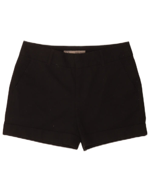 Zara Womens Chino Shorts Medium W28 Black Polyester