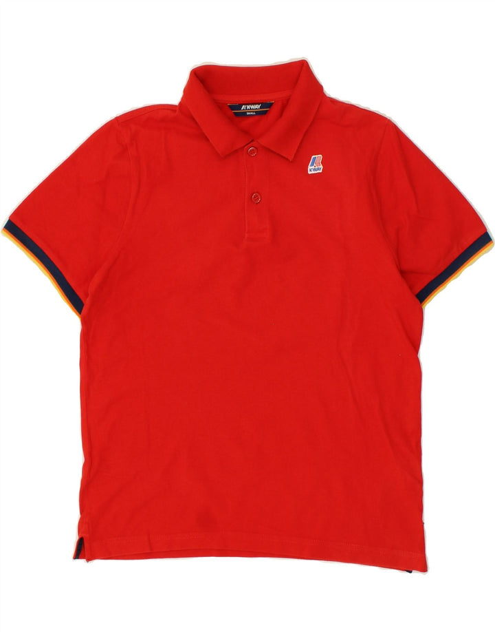 K-WAY Mens Polo Shirt Small Red Cotton Vintage K-Way and Second-Hand K-Way from Messina Hembry 