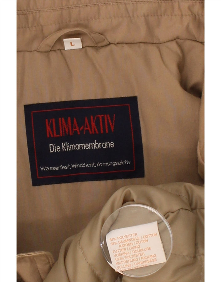 KLIMA Mens Windbreaker Coat UK 40 Large Beige Polyester Vintage Klima and Second-Hand Klima from Messina Hembry 